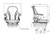 Siège de tracteur LGV90/C2 Pro - Suspension pneumatique, réglages multiples et options avancées_1