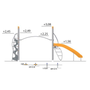 Structure multi-jeux 5 à 12 ans - Agito Brox gris - 8002090 - Hags - Fondation à enterrer_1