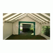 Tente de stockage fermée complète - structure fixe en acier - couverture unie - ancrage au sol avec platine - 8 x 5 x 3.37 m - homologuée CTS7_1