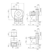 Vsaa 70 - ventilateur centrifuge industriel - Plastifer - très haute pression, volute en polypropylène UV, turbine à fort rendement_1