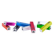 Power bank en aluminium - 2200 mAh - câble micro USB inclus - couleur jaune_1