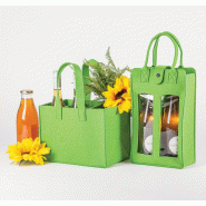 Sac feutrine vert 6 bouteilles -_1