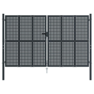 Vidaxl portail de jardin anthracite 300x225 cm acier 154569_1