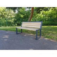 Banc public en bois classique - Urbaneco 42 - Banc et méridienne Miami au style Art Déco 1910_2