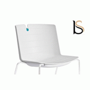 Chaise design Mork avec pied pyramidal - Mobel Linea. - Blanc_2