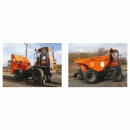 Dumper rail-route 7.2t D2R D100 RR - 10 tonnes de charge, cabine de conduite, benne à déversement frontal_1