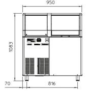 Machine à glace en grains Scotsman - 200 kg/24 h - Finition inox - Stockage 55 kg - AF 206 WS_1