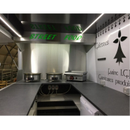 Remorque aménagée pour food truck en panneau polyfont avec rangement compact - BASE 5m50_1