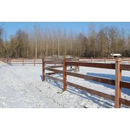 Royal Tropic Modern - clôture en bois tropical dur pour chevaux - 1m20 - Sutter Naturally_1