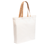 Tote-bag publicitaire en coton - petites anses en liège naturel - 180 g/m² - couleur naturelle_1