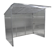 Abri fumeur ECO - Structure en aluminium - Bardages en polycarbonate alvéolaire - Fabrication française_1