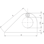 Anneau de levage standard articulé à souder - REF : 40070 - Acier - Capacité 0,5t à 6t - Conformité CE_1