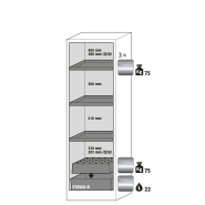 Armoire de sécurité Q-CLASSIC-90 modèle Q90.195.060.R - Réf 30073-040-33412 - type 90 - portes battantes - testée NF EN 14470-1_1