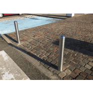 Borne inox AISI-304 poli brillant - h253i - ancrage encastrable ou tiges filetées avec béton_1