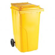 Conteneur poubelle 240L - Jaune ou Noir - Résistant aux UV, infrarouges et acides - Norme DIN EN 840-1_1