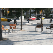 Chaise Neobarcino UM304NS - bois FSC ou d'ingénierie - piètement en fonte ductile avec traitement anticorrosion_1