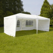 Chapiteau 3x6m - Barnum de jardin 18m² - Toile imperméable 180g/m² avec murs amovibles_1