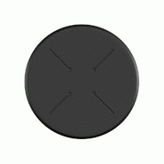 Infinity mange-debout avec piètement blanc + plateau HPL noir Ø 70 cm_1