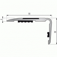 Nez de marche 55x32mm perce 3t  en 3m