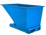 Benne auto-basculante moyen volume - Tri des déchets, rebus et matériaux - Volume 900, 1100 et 1600 litres_1