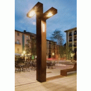 Luminaire d'éclairage public EUDALD II - LED - acier corten - design épuré_1