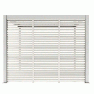 Panneau brise-vue latéral à ventelles 1,2 m - pour pergola bioclimatique Ombrea - couleur blanc_1