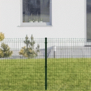 Poteau acier galvanisé rond univers vert - H.225 x L.4.8 x P.4.8 cm - Diamètre 48mm - Feuillard galvanisé plastifié haute adhérence polyester_1