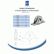 Roue à rainures rondes de 60 mm dans le support_1