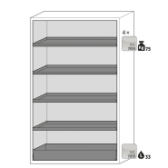 Armoire de sécurité S-CLASSIC-90 modèle S90.196.120.WDAS - Réf 30116-002-33718 - Type 90 pour substances inflammables conforme NF EN 14470-1_1
