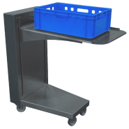 Chariot de service inox à niveau constant - Bobet Matériel - roulettes pivotantes avec frein_1