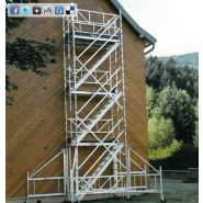 Échafaudages tour escaliers ULTRALU - hauteur de travail 4,30 m à 14,30 m - fabrication française_1