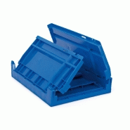Bac de rangement pliable bleu - capacité 15L_1