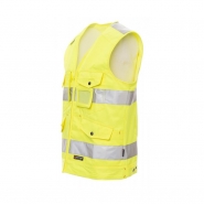 Gilet sans manches haute visibilité - effet jean - fermeture zip - bandes réfléchissantes 3M - modèle ABMASTJ000333-0087-01006_1