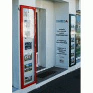 Vitrines extérieures Ht 1350 x 1000 mm - Aluminium - Plexi choc ou verre sécurit - Fabrication française_1