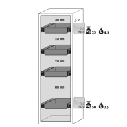 Armoire de sécurité S-CLASSIC-90 modèle S90.196.060.WDAS - Réf 30228-001-33684 - Type 90 - Pour substances inflammables - Certifiée NF EN 14470-1_1