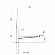 Mât d'éclairage public cylindro-conique gama / hauteur 6 - 8 m / en acier galvanisé / diamètre base 76 mm_2