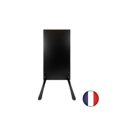 Panneau trottoir avec ardoise sur piétement métal noir effet ressorts - Dimensions 103 x 52 cm - Référence : PFN131NPN_1