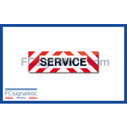 Sérigraphie bandeau adhésif SERVICE 50x15 cm classe A pour véhicule