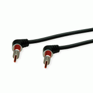 ROLINE Câble USB 2.0, C-C, M/M, rotation à 360°, rouge/noir, 1 m_1