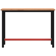 Vidaxl établi 115x55x81,5 cm bois massif de hêtre et métal 3188904_1