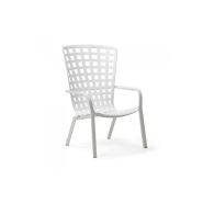 Fauteuil en résine FOLIO - Stamp - Relaxation d'extérieur avec dossier inclinable et motifs ajourés_1