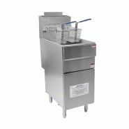 Friteuse à gaz simple en inox 23 L - sur coffre - 26.4 kW - Référence GF90_1