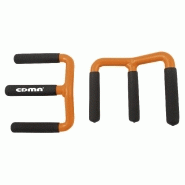 Lot de 2 poignées de transport pour porte-plaque EDMA - Manchons caoutchouc anti-dérapant - Métal_1