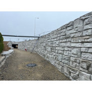 Mur anti-bruit en blocs béton empilables - finition lisse ou aspect pierre - pare-feu et pare-vent_1