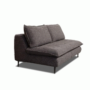 Canapé lit compact 3 places Lisbonne - ouverture express 140x190 cm - sommier à lattes - matelas 13 cm - tissu tweed anthracite chiné_1