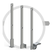 Garde-corps sécurité à fixer - Composite - Matériau composite, fixation 3 sabots, entre-axe 900 mm, normes NF E85-015 : 2019 & NF EN ISO 14122-3_1
