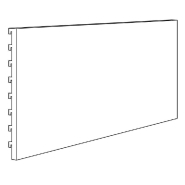 Panneau de Fond 100 x 1000 mm - Acier Crème - Épaisseur 35 mm_1