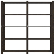 Vidaxl support de rangement à 5 niveaux noir 170x38x170 cm bois pin 373406_1