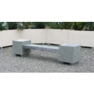 Banquette Jardinière en Acajou - Deux Bacs à Fleurs Carrés - Longueur 244 cm - Autostable_1