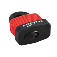 Cadenas à clé Bumper 54 mm rouge - Corps acier zingué - Anse acier cémenté - Marque Thirard_1